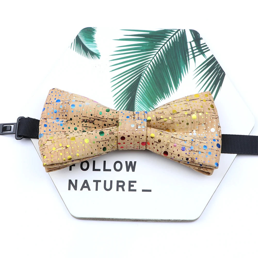 Novel Wooden Bow Tie For Man Women Cork Bowknot Retro Wood Handmade Bowties Daily Party Wedding Accessories Butterfly Wholesale