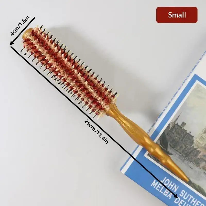 Hair Styling Comb Round Curling Brush For Medium To Long Hair Scalp Massage Detangling Comfortable Handle Salon Supplies