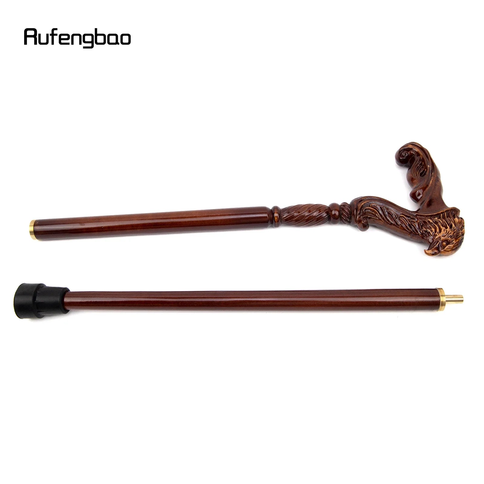 Eagle Brown Wooden Fashion Walking Stick Decorative Vampire Cospaly Party Wood Walking Cane Halloween Mace Wand Crosier 93cm