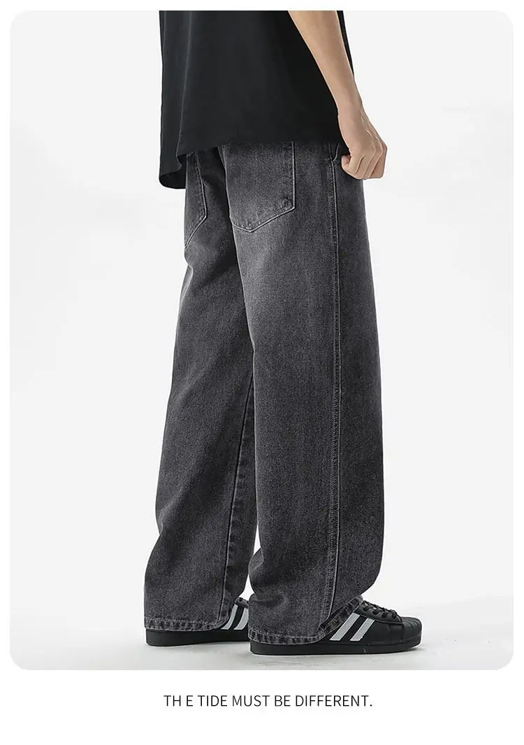Straight Jeans 2026 New Men's Clothes Wide-leg Baggy Casual Trousers Fashion Hip-hop Loose Jeans Streetwear Male