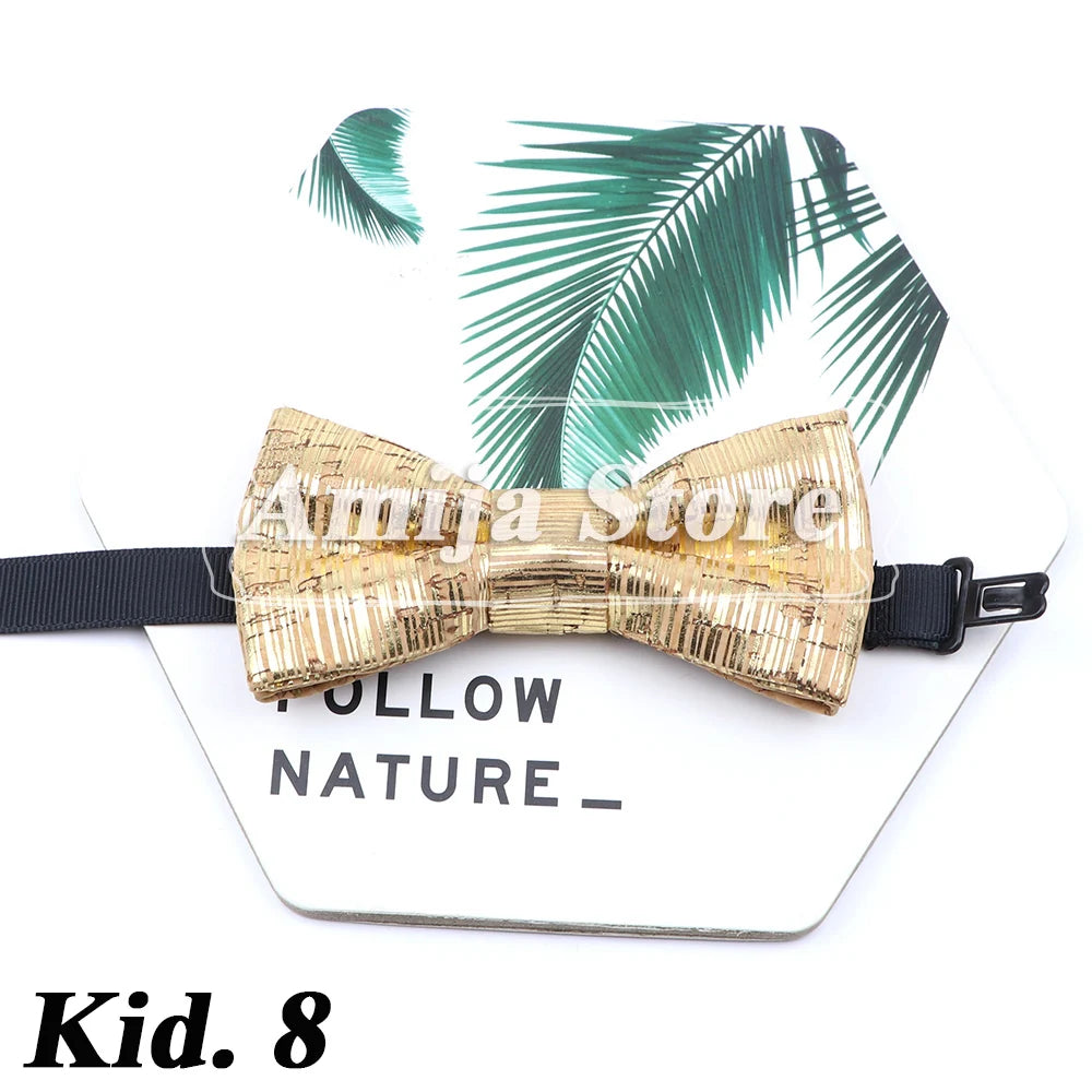 Novel Wooden Bow Tie For Man Women Cork Bowknot Retro Wood Handmade Bowties Daily Party Wedding Accessories Butterfly Wholesale