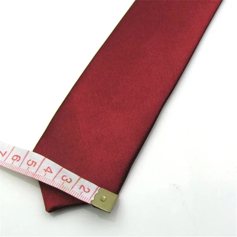 Solid Color Fashion Necktie 5CM Skinny Slim Narrow Ties for Man Black Red Blue Patterns Necktie For  Woman JK Necktie