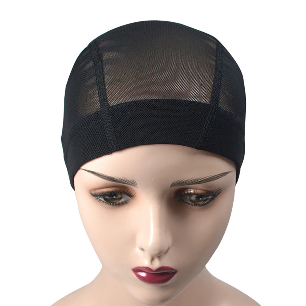 Expandable Spandex Dome Cap For Waves Mesh Perfect Fit Free Size Wig Caps With Elastic Nylon Strech Caps Weaving Caps
