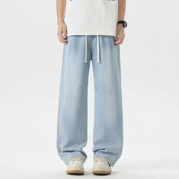 Straight Jeans 2026 New Men's Clothes Wide-leg Baggy Casual Trousers Fashion Hip-hop Loose Jeans Streetwear Male