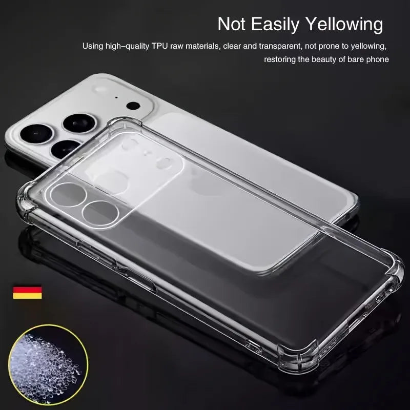 Ultra Thin Transparent Phone Case For iPhone 17 Pro Max Soft TPU Cases For iPhone17 Pro Max 17Pro Shockproof Clear Back Cover