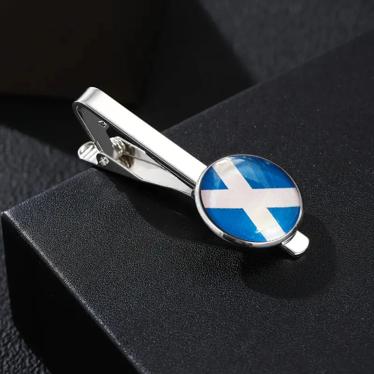 Country Flag Tie Clip For Men Germany Wales USA Macedonia Canada Man Shirt Business Party Gift Jewelry Cuff Luxury Fashion