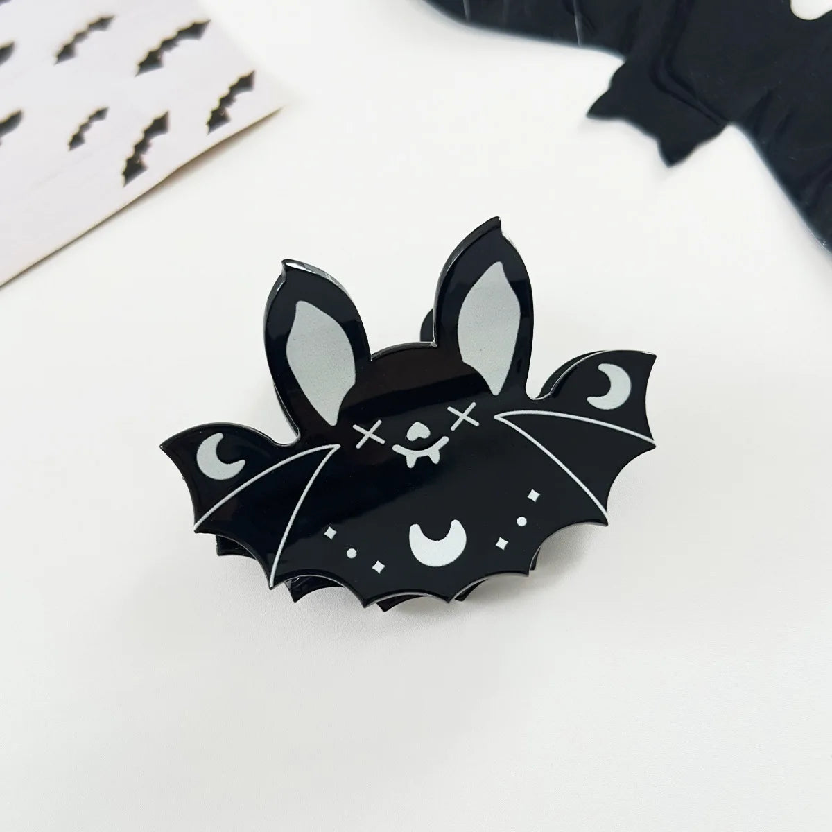 Cute Halloween funny hair accessories |  Cartoon Animal Ponytail Holder with Playful Moon & Star Design | Perfect for Halloween