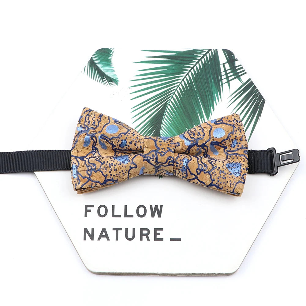 Novel Wooden Bow Tie For Man Women Cork Bowknot Retro Wood Handmade Bowties Daily Party Wedding Accessories Butterfly Wholesale