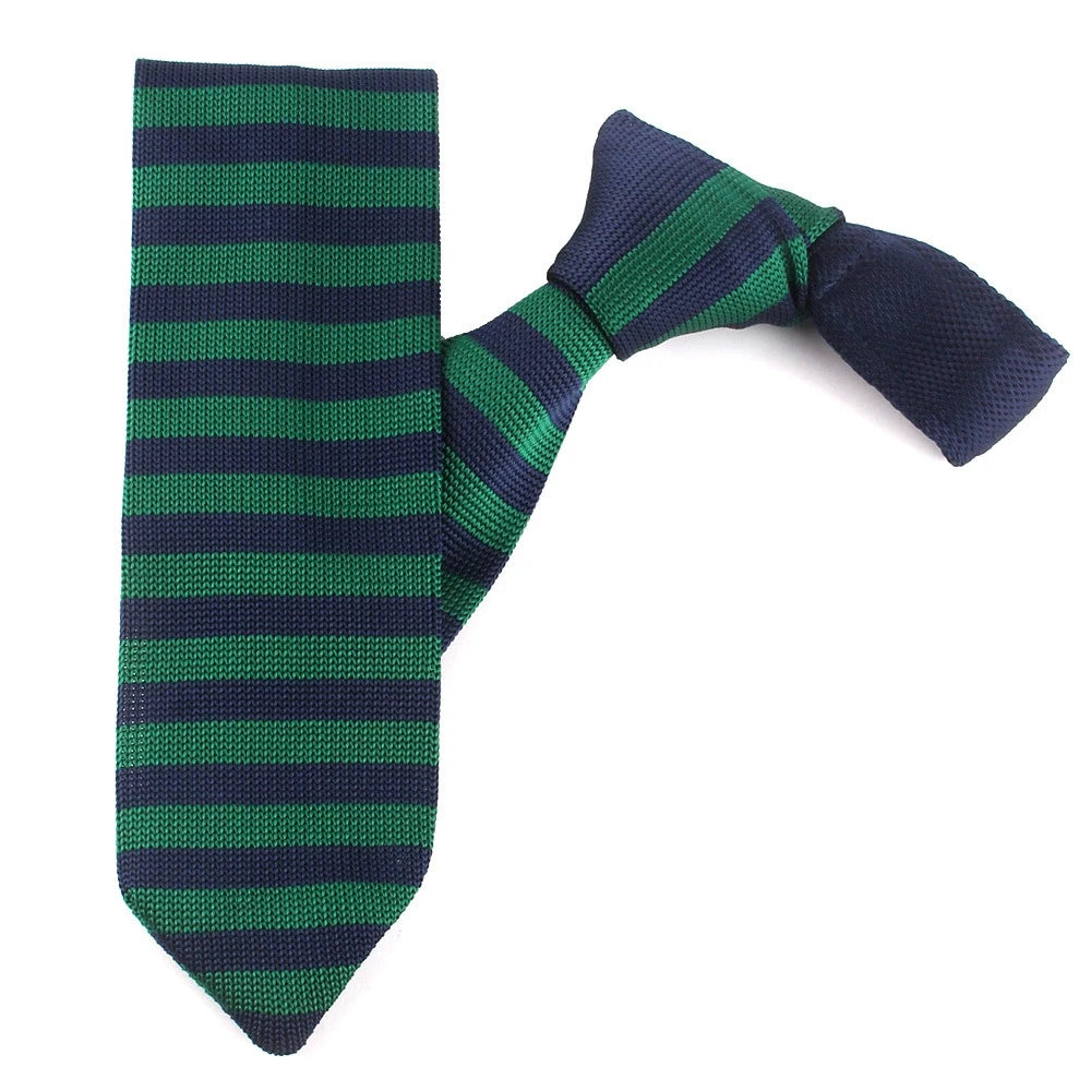 New Knit Ties Casual Skinny Necktie Boys Girls Knitted Striped Neck Tie Wedding Necktie Men