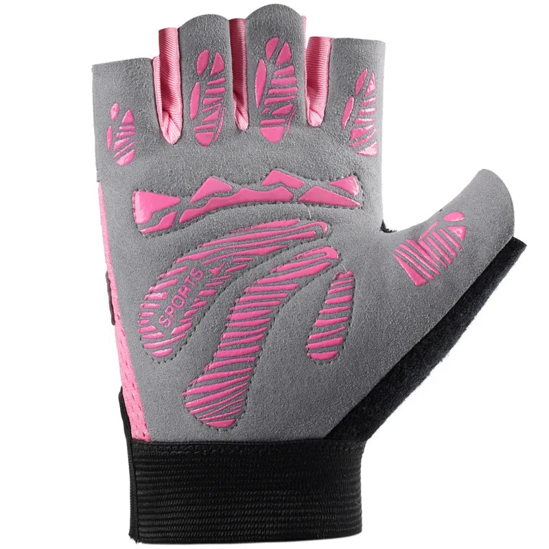 Cycling Fitness Gloves for Men Women Gym Motorcycle Summer Bicycle Fingerless Anti-slip Sports Weightlifting Breathable Gloves