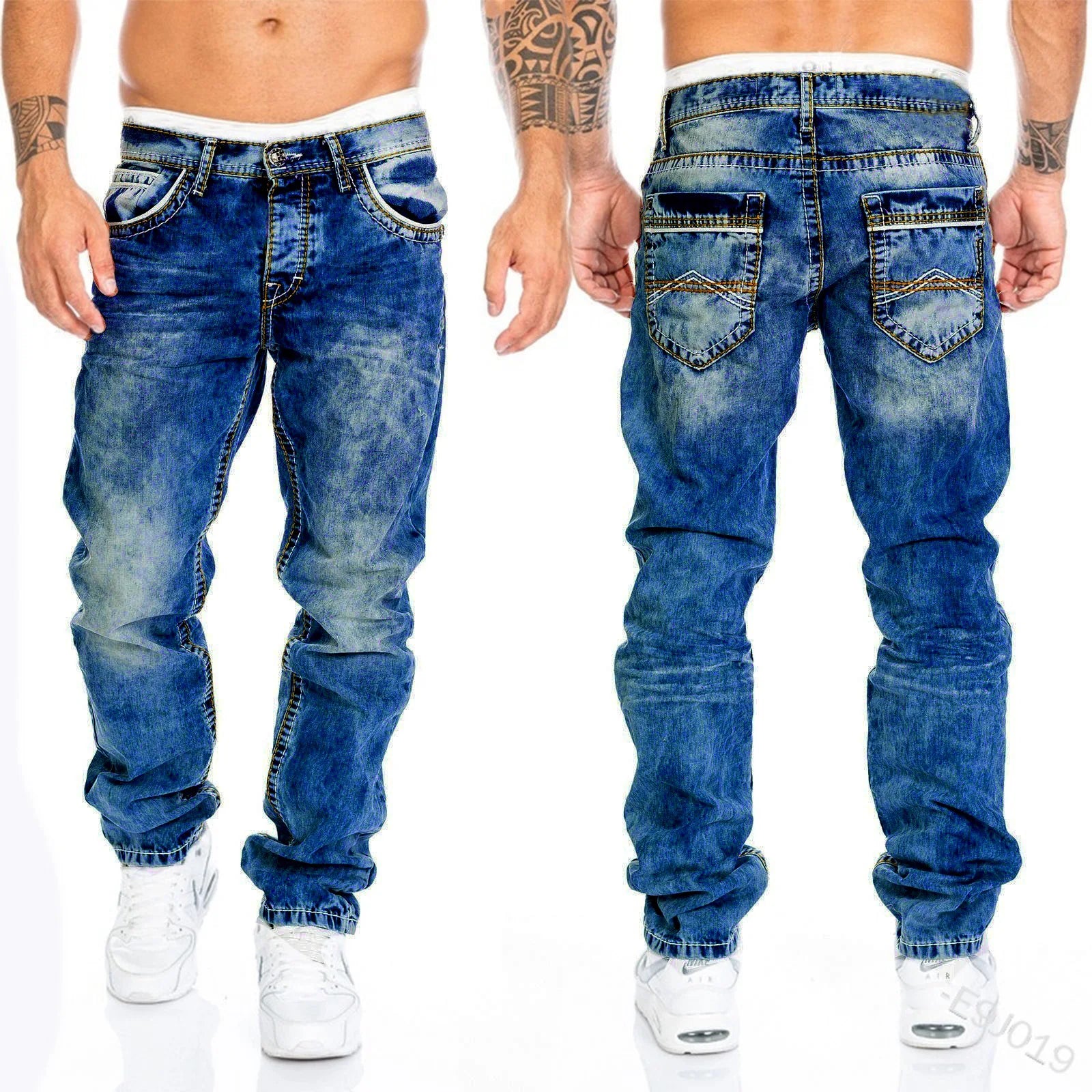 Straight Jeans Man Vintage Wash Denim pants Spring Summer Boyfriend baggy Jeans men Streetwear Cacual Designer Cowboy Trousers