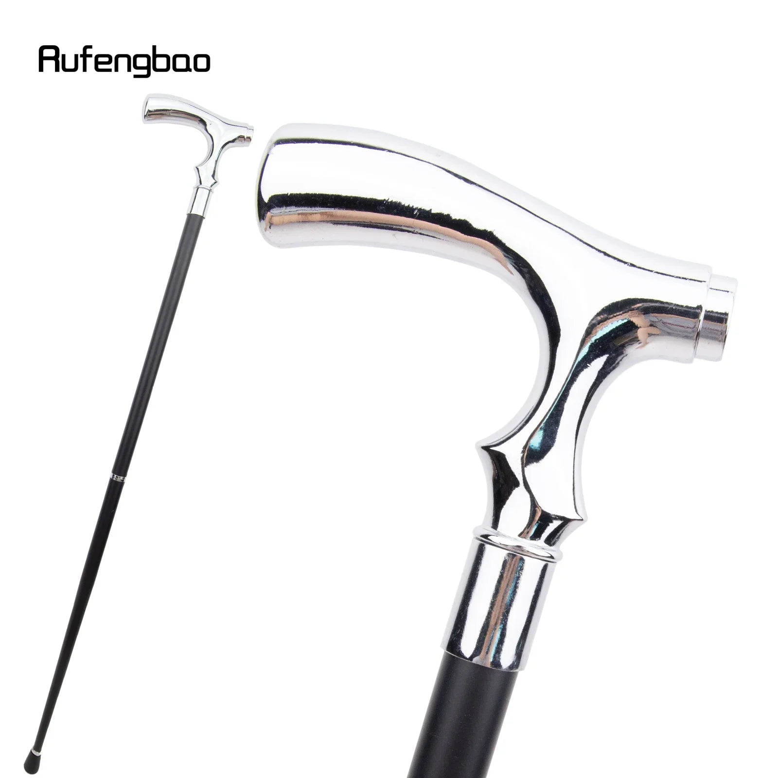 White T Shape Fashion Gentleman Decorative Stick - 36" Vintage-Inspired Cane for Cosplay, Steampunk, and Costume Parties
