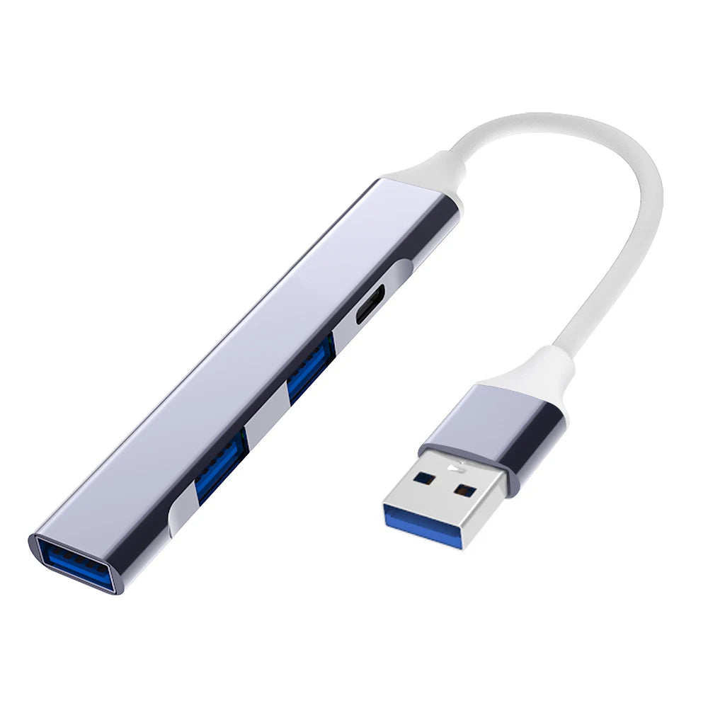 USB C Hub USB Hub 3.0 Type C Docking Station Aluminum 4-in-1 USB Expander, with 3 USB Ports and 1 USB C Port USB Distributor