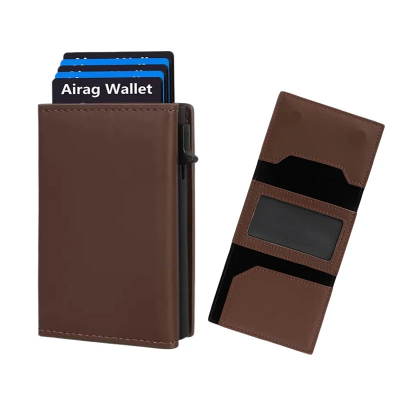 Wallet Card Holde  Pop Up PU Case,  Smart, RFID Blocking, Minimalist, Front Pocket 9-14 Card Capacity | ID Window | Cash Slot