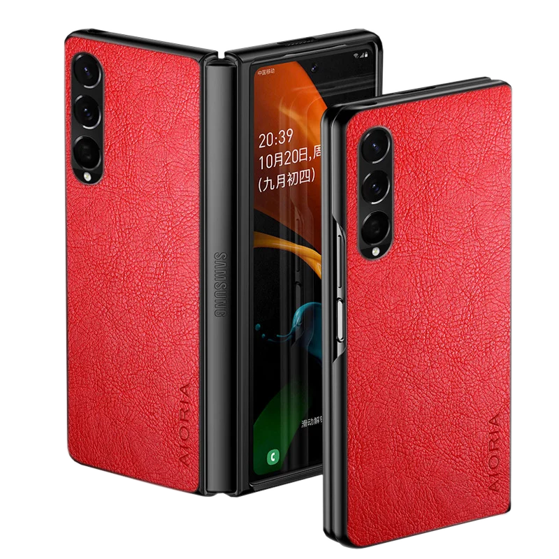 Case For Samsung Galaxy Z Fold 5 4 3 Fold5 Fold4 Fold3 Luxury Leather Business Cover For Samsung Galaxy Z Fold 4 Case