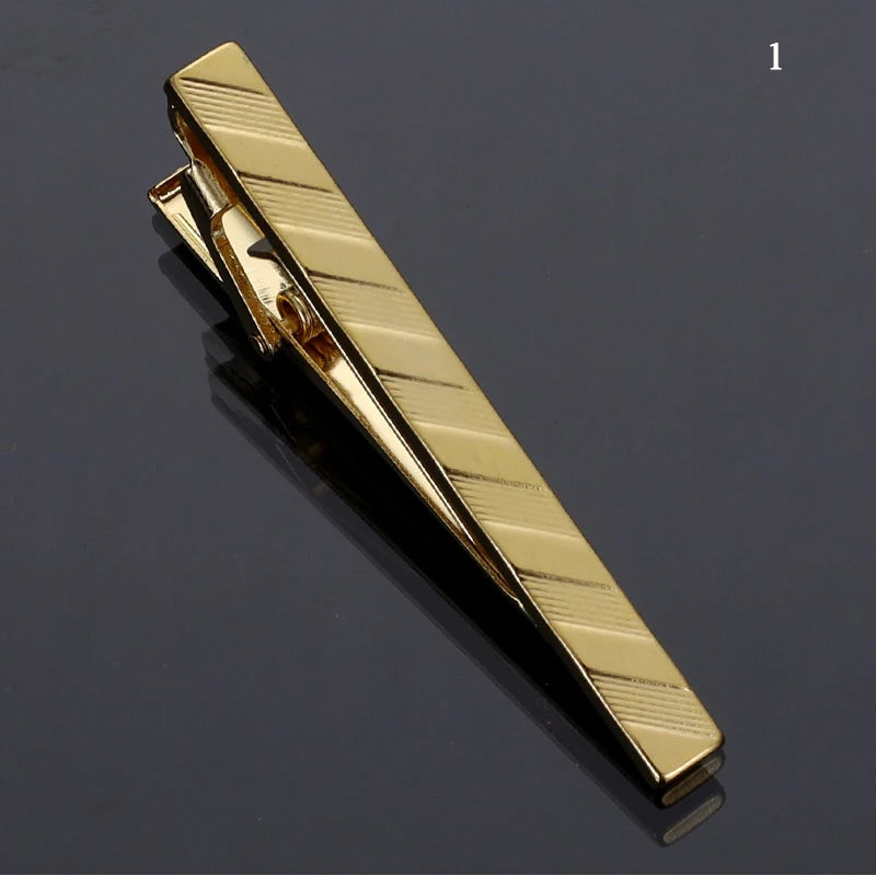1pc Men's Short Tie Clip Simple Style Pin Clasp Rose Gold Color Male Business Necktie Clip Classic Men Jewelry Accessories Hot