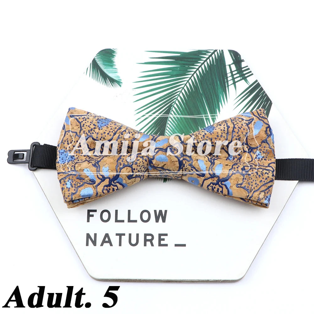 Novel Wooden Bow Tie For Man Women Cork Bowknot Retro Wood Handmade Bowties Daily Party Wedding Accessories Butterfly Wholesale