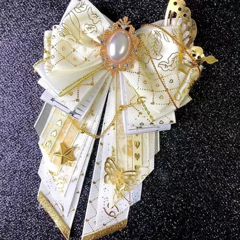 Men's Bow Tie High-end Luxury Wedding Bowtie Women's Lolita Brooch Anime Shirt Dress Accessories Handmade Jewelry Collar Flowers