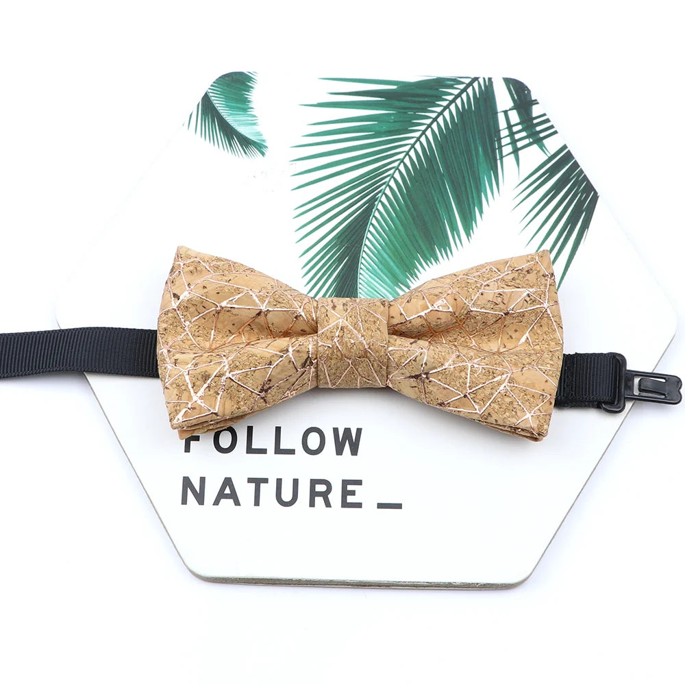 Novel Wooden Bow Tie For Man Women Cork Bowknot Retro Wood Handmade Bowties Daily Party Wedding Accessories Butterfly Wholesale