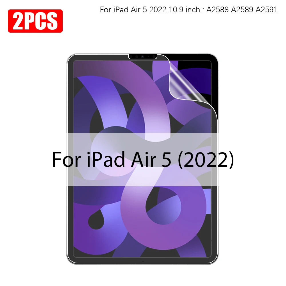 2PCS Paper Feel Film For Ipad 10 10th Pro 13 M4 M5 12.9 2025 Screen Protector Ipad Air 11 5 4 M3 M2 A16 9th Generation Mini 6 7