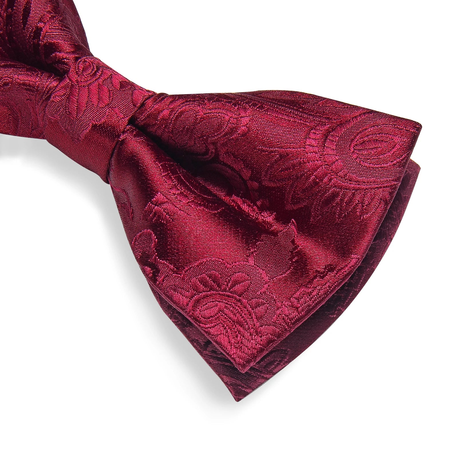 Wedding Bow Tie for Men Classic Red Pre-tied Bowtie Cufflinks Corsage Set for Party Butterfly Knot Gift Man Accessories