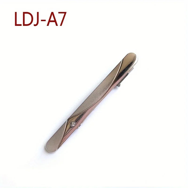 10pcs Men's Dress Tie Clips, Wedding Business Suit Fashion Necktie Clips, Gifts For Husband Boyfriend