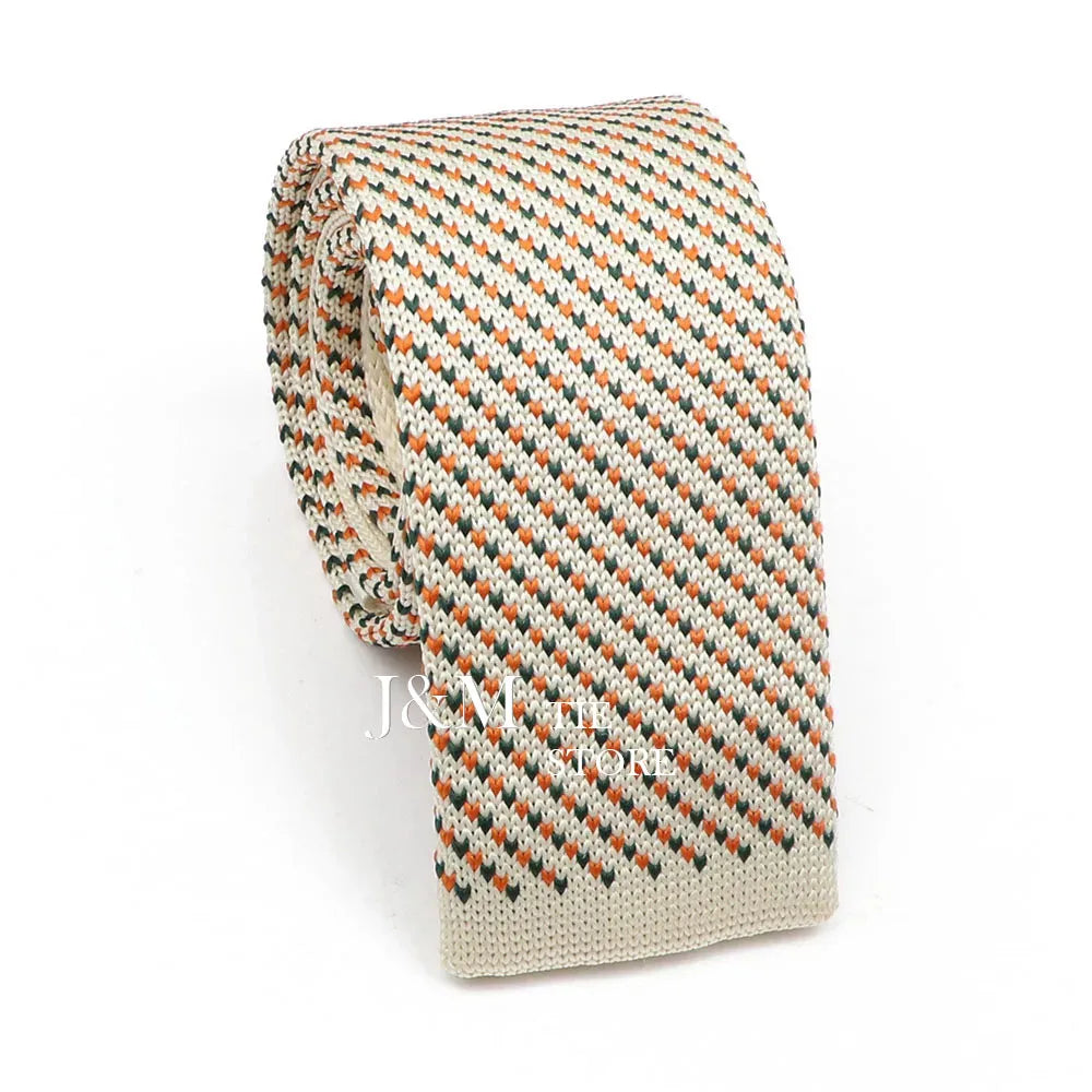 New Knit Ties For Men Casual Skinny Pink Blue Necktie Boys Girls Party Knitted Striped Neck Tie Wedding Groom Necktie Neck Wear