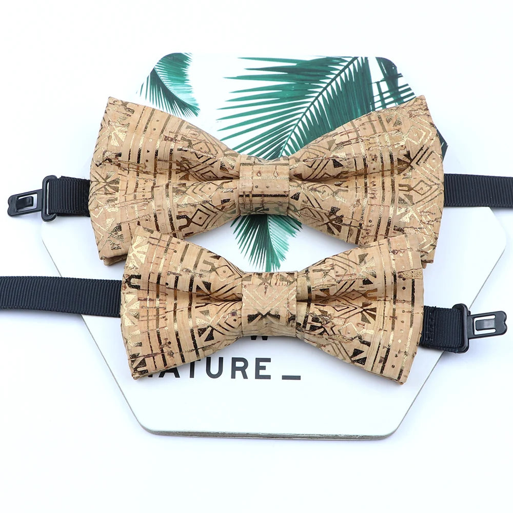 Novel Wooden Bow Tie For Man Women Cork Bowknot Retro Wood Handmade Bowties Daily Party Wedding Accessories Butterfly Wholesale