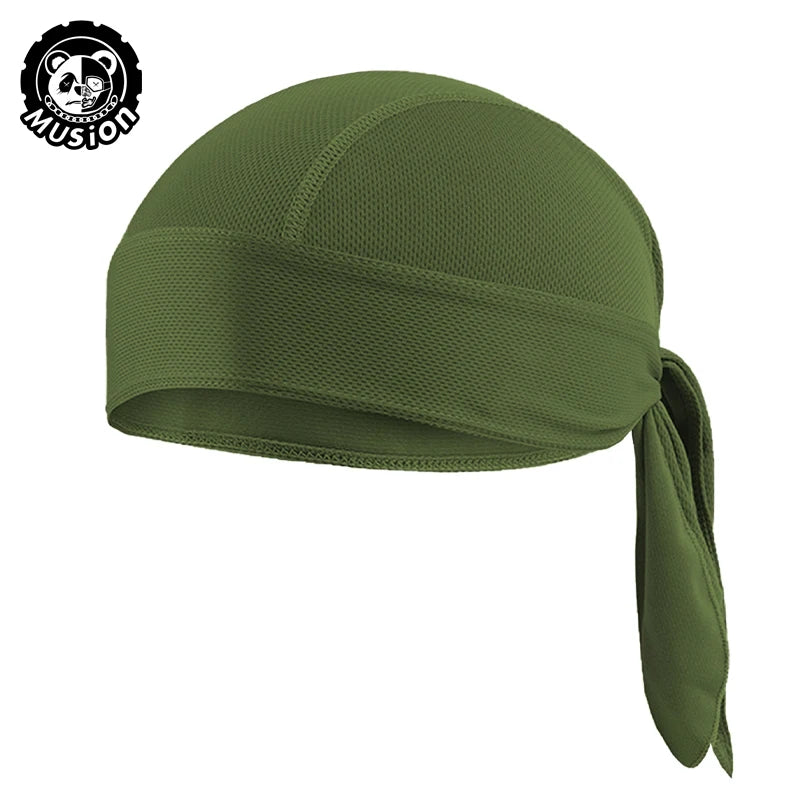 Durag for Men Cycling Pirate Hat Breathable Mesh Pirate Bandana Cap Sweat Absorbent Helmet Inner Head Cover Skull Cap for