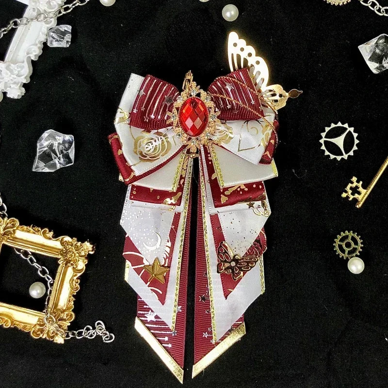 Men's Bow Tie High-end Luxury Wedding Bowtie Women's Lolita Brooch Anime Shirt Dress Accessories Handmade Jewelry Collar Flowers