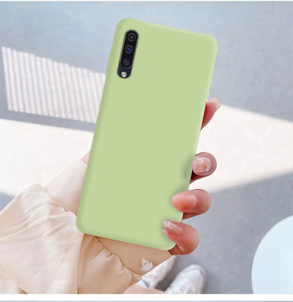 For Samsung A50 A50S A30S A70 Phone Case Liquid Silicone TPU Back Cover For Samsung Galaxy A 50 A50s Phone Fundas