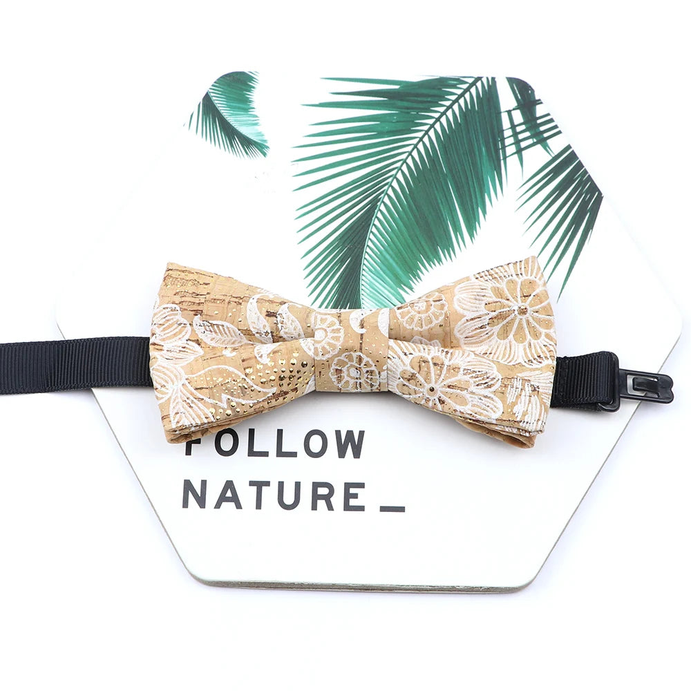 Novel Wooden Bow Tie For Man Women Cork Bowknot Retro Wood Handmade Bowties Daily Party Wedding Accessories Butterfly Wholesale
