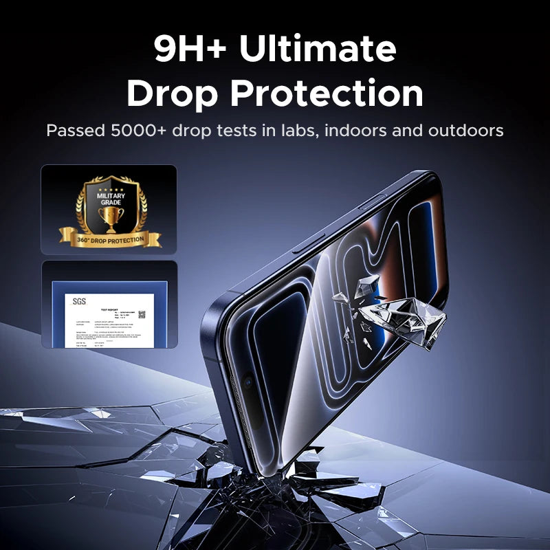 UGREEN 2PCS Automatic Dust-free Screen Protector For iPhone 17 Pro Max Tempered Glass For iPhone 17 16 Pro 17Pro Air Phone Film
