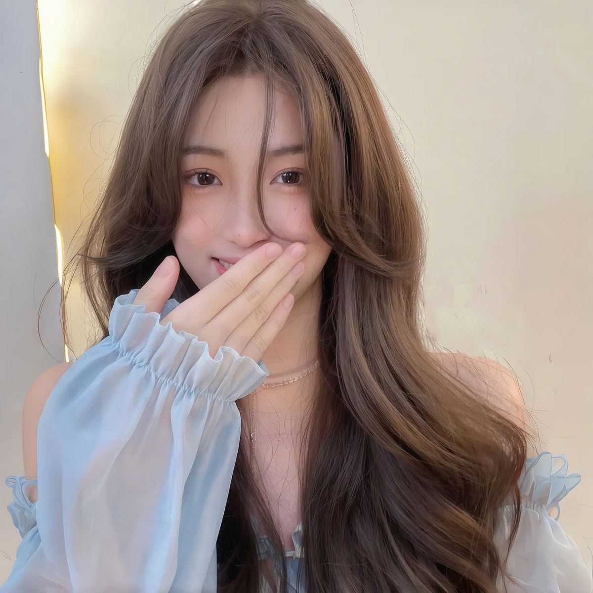 24 Inches Long, Straight Hair Style, Made of Synthetic Fiber, Heat-Resistant, Brown Wig