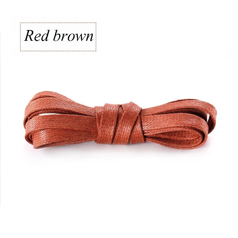 Fashion Flat Waxed Cotton Shoe Laces Unisex Boots Casual Sneakers Shoelace Leather Laces Shoes Boots Waterproof for Shoelaces