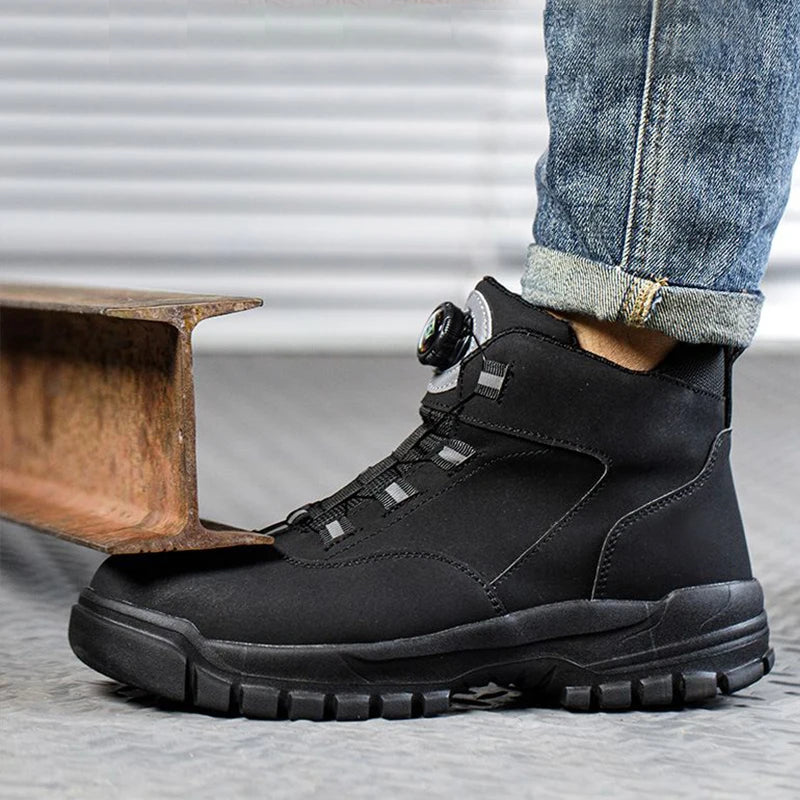 Puncture-Proof Indestructible Construction Shoes Rotating Button Safety Shoes Work Boots For Men Shoes Steel Toe Work Sneakers