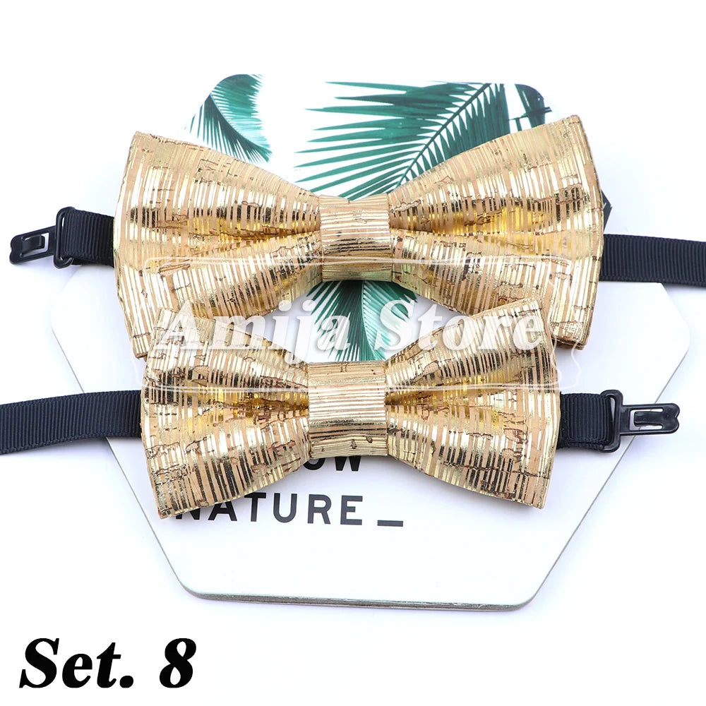 Novel Wooden Bow Tie For Man Women Cork Bowknot Retro Wood Handmade Bowties Daily Party Wedding Accessories Butterfly Wholesale