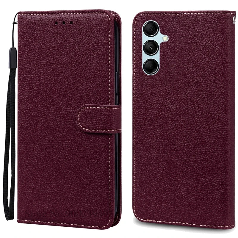 For Samsung Galaxy M55 Case Leather Wallet Flip Phone Case For Samsung M55 M156B Cover For Samsung Galaxy M55 5G Case Fundas