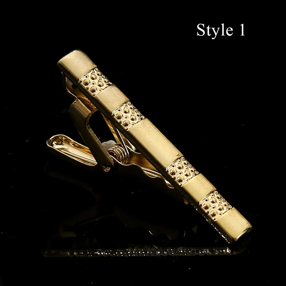 1pc Men's Short Tie Clip Simple Style Pin Clasp Rose Gold Color Male Business Necktie Clip Classic Men Jewelry Accessories Hot
