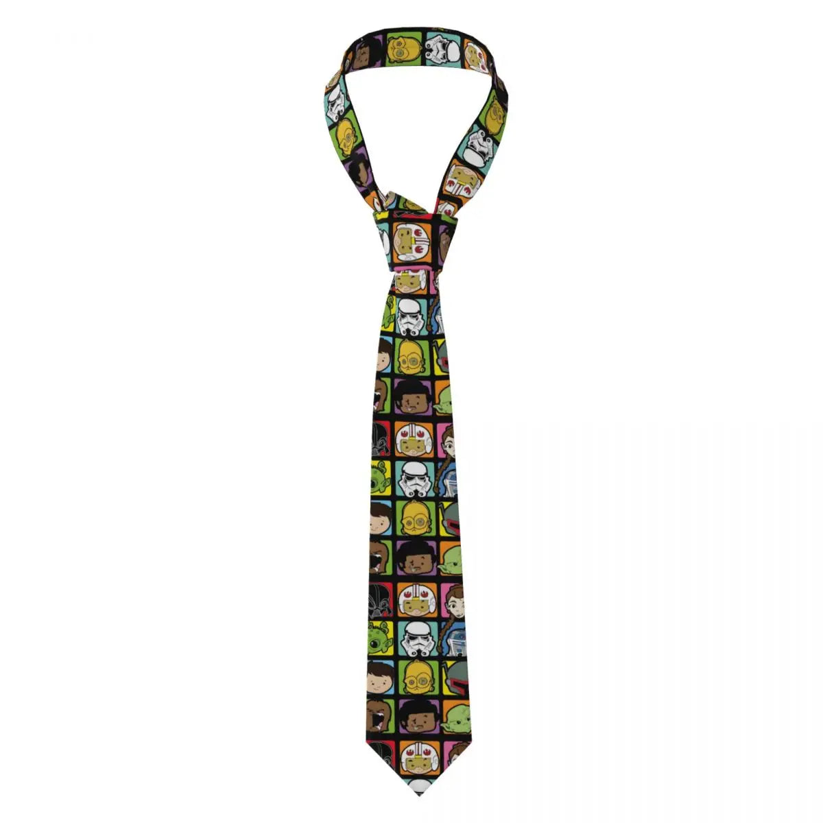 Custom M-Mandalorianed Necktie Men Printed Necktie Space Television Four Seasons Fashion Tie Necktie For Father's Day