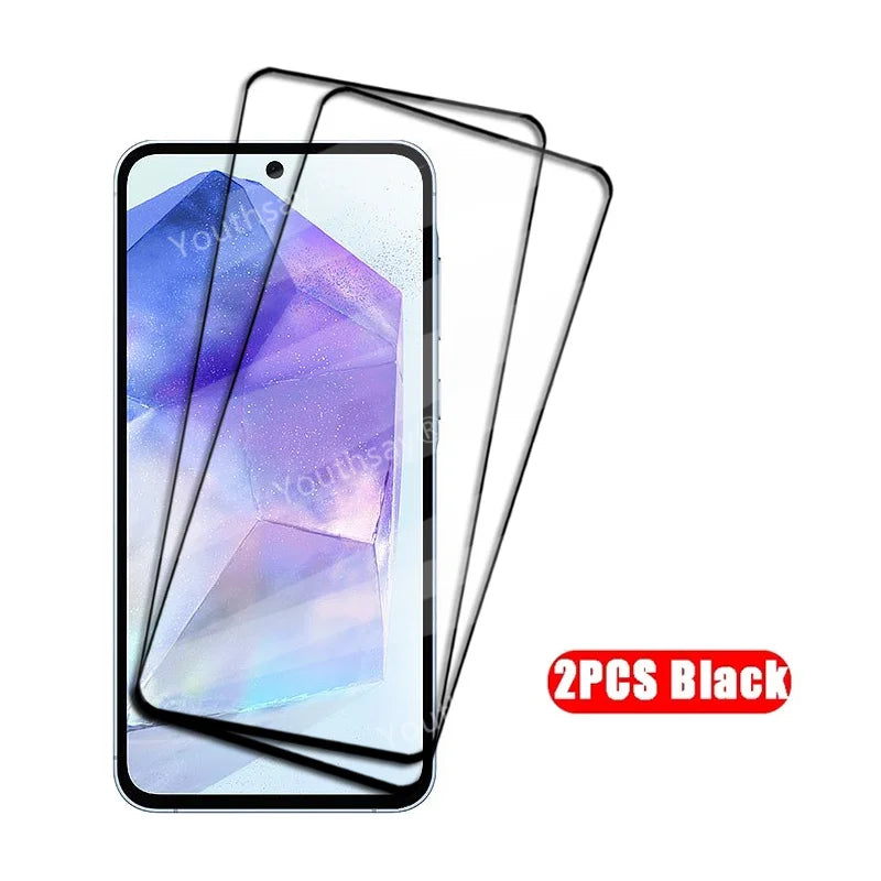 For Samsung Galaxy A55 Tempered Glass Samsung Galaxy A55 A35 A25 A15 M55 M15 Screen Protector Protective Phone Film Samsung A55