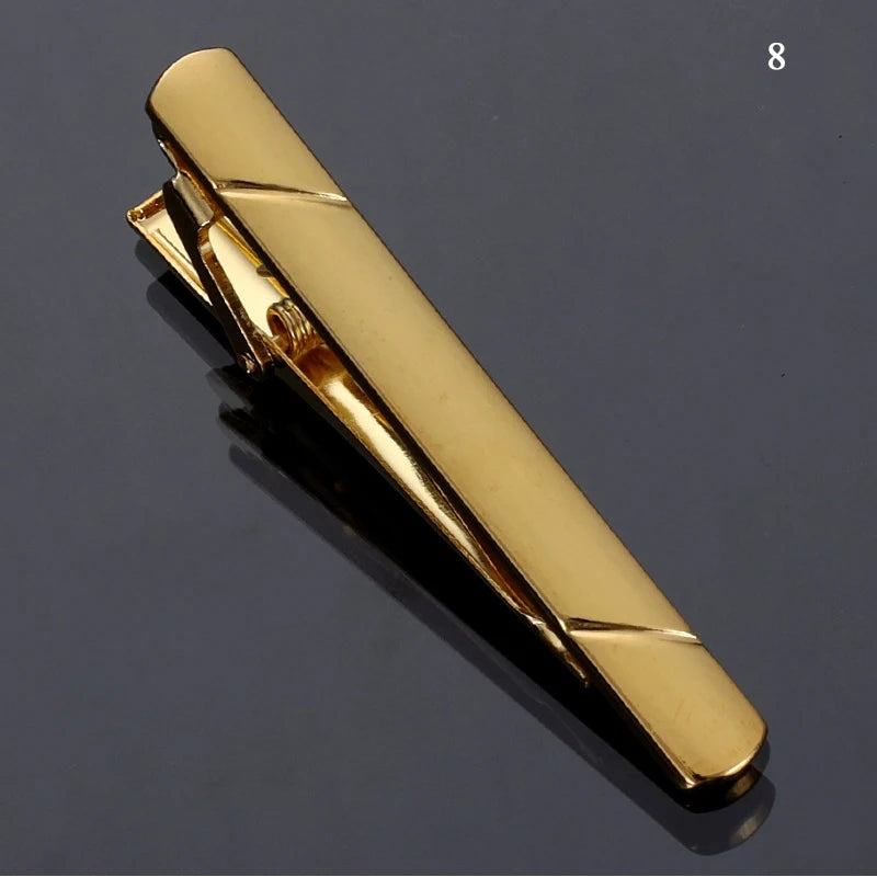 1pc Men's Short Tie Clip Simple Style Pin Clasp Rose Gold Color Male Business Necktie Clip Classic Men Jewelry Accessories Hot