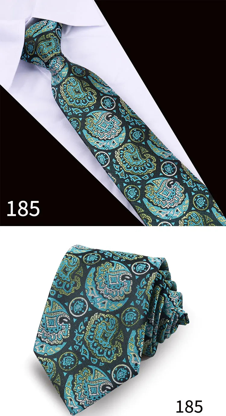Men Tie Necktie For Men Business Wedding Party Luxury Paisley Necktie Fashion Floral Mens Neck Tie Accessories Wholesale Gravata