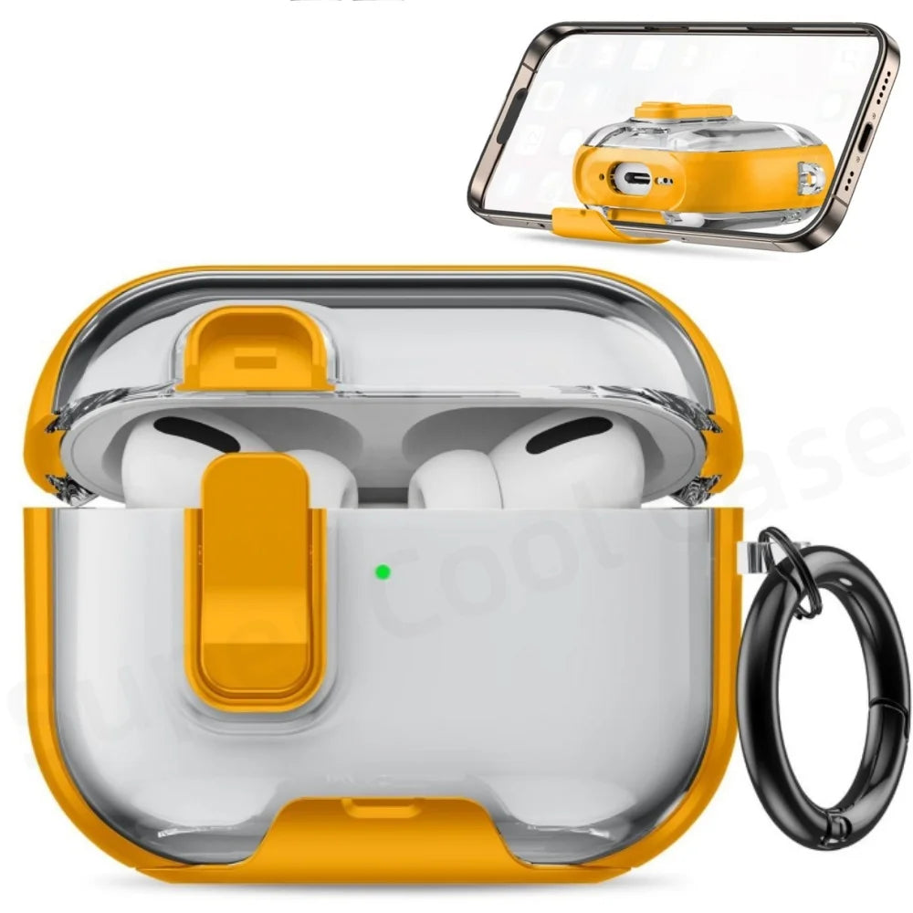 2025 for AirPods Pro 3 Case with Phone Stand&Cleaner Kit Protective Cover for AirPods Pro 3 with Keychain for Airpods Pro 3 Case