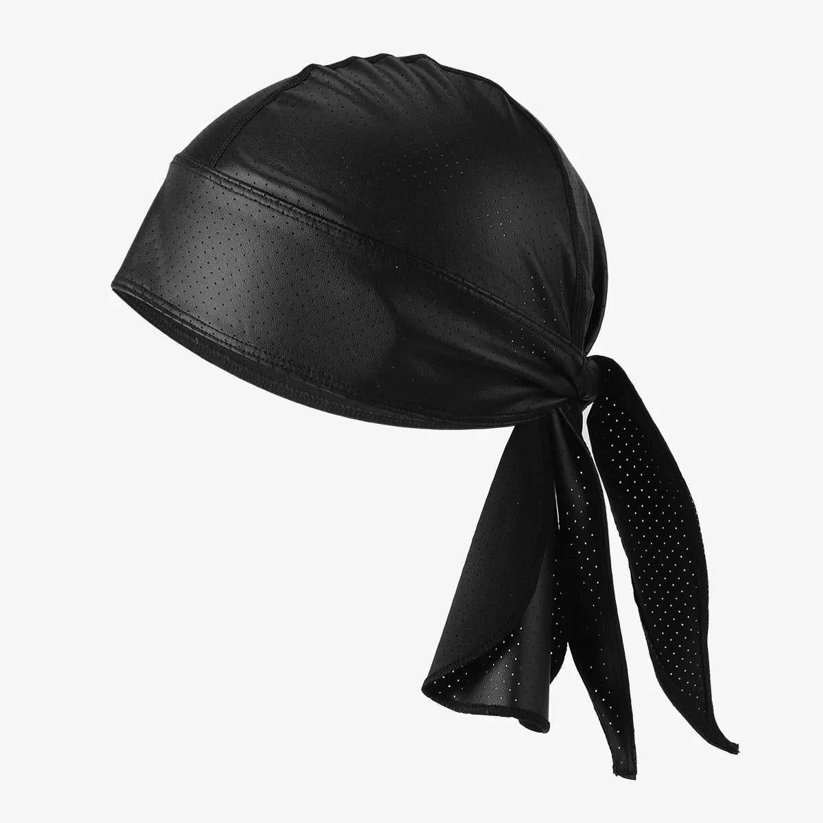 Men's Breathable Perforated Durag Headwrap, Quick Dry Pirate Bandana Hat, Lightweight Motorcycle Biker Head Scarf, Elastic Skull