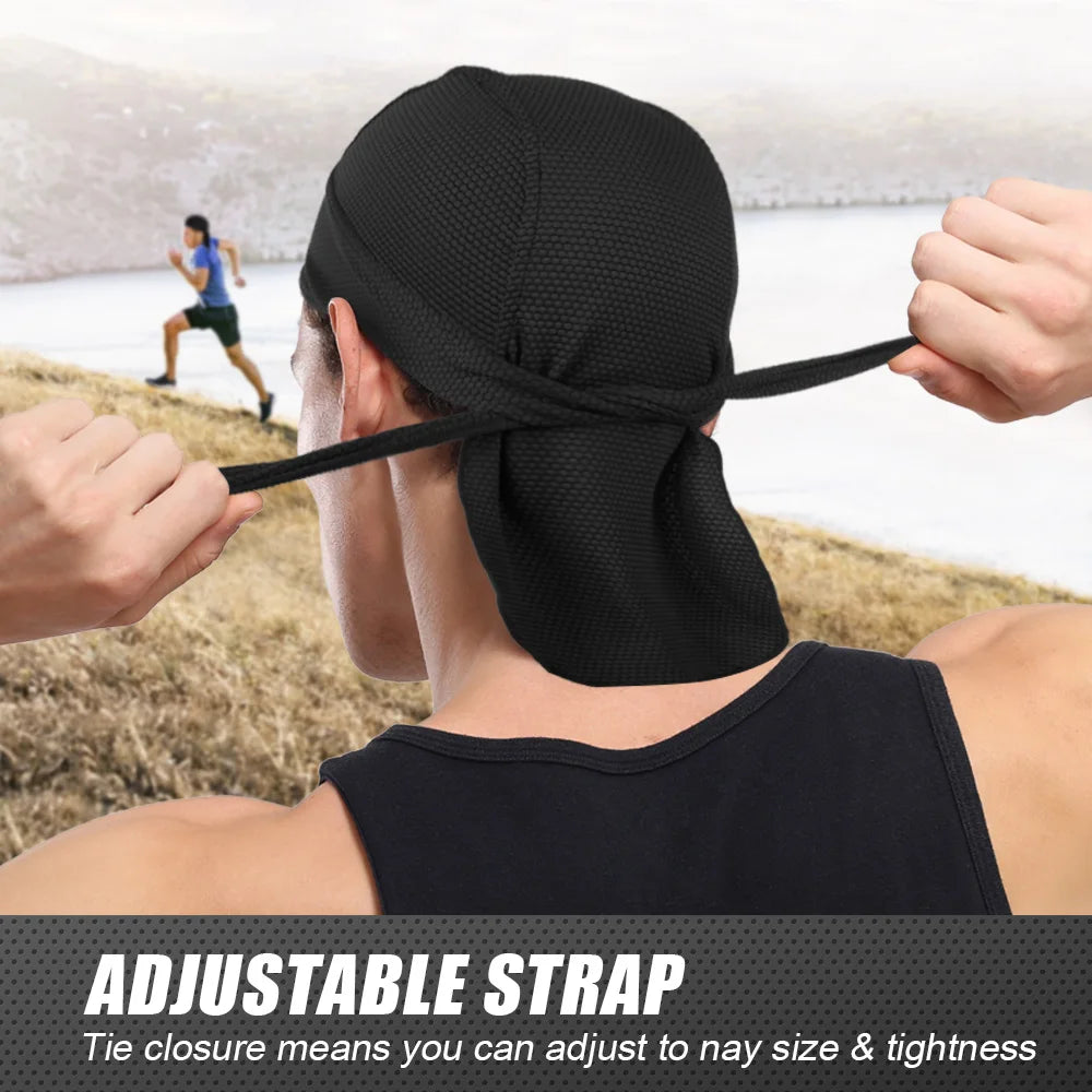 Quick-drying Bandana Cooling Doo Rags Sun Protection Headscarf Summer Beanies Hats Sport Running Cycling Hip Hop Soft Cap Durags