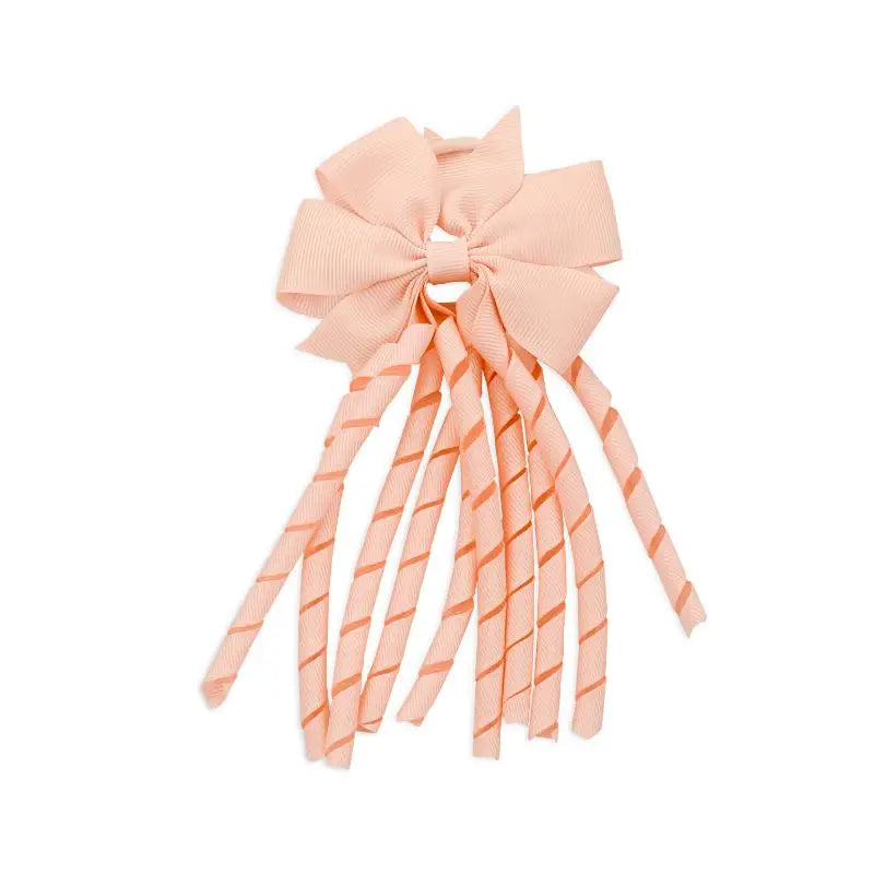 European And American Children's Hair Accessories Cheerleading Stage Streamers Curling Tassel Swallowtail Bow Rubber Band Hair