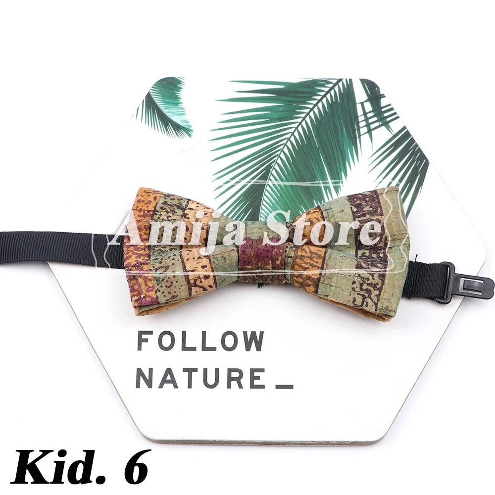 Novel Wooden Bow Tie For Man Women Cork Bowknot Retro Wood Handmade Bowties Daily Party Wedding Accessories Butterfly Wholesale