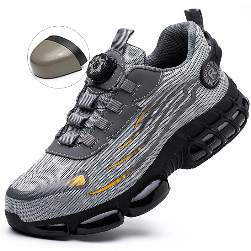 Indestructible Steel Toe Protective Safety Shoes Slip Resistant Abrasion Resistant Work Shoes Men Tough Comfortable Sneakers New