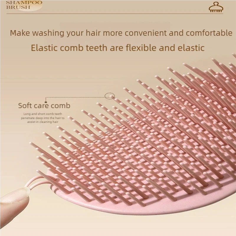 Hair Wash Brush for Scalp Head Massager Women Specialized in Barber Shop Foaming Long Teeth Adult Hair Wash Massage Tool